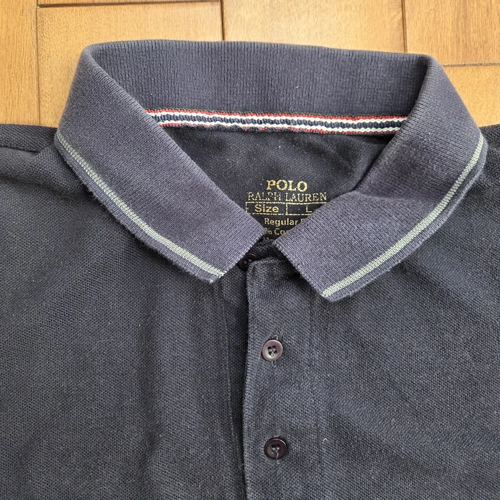 Ralph Lauren Classic Navy Blue Polo Shirt Size L